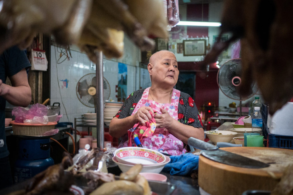 Duck seller in Chinatown, Bangkok